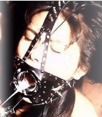 Wandafull Fetish Slave Solid Ball Gag Bondage Sm BDSM Full Head Harness Slave Mask Gag Muzzle Bondage Unisex