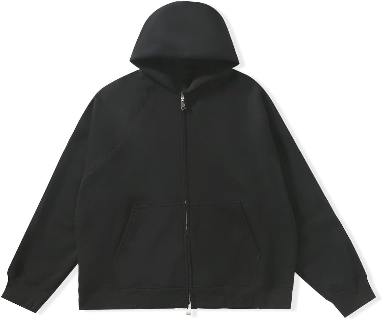 HSQIBAOER Men's Hooded Jacket Loose Fit Casual Cotton Long Sleeve Daily Sweatshirt Coats For Men