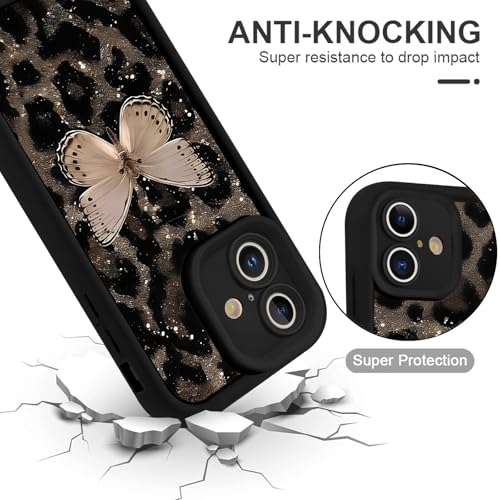 Coque iPhone 16 motif léopard noir, idée cadeau tendance