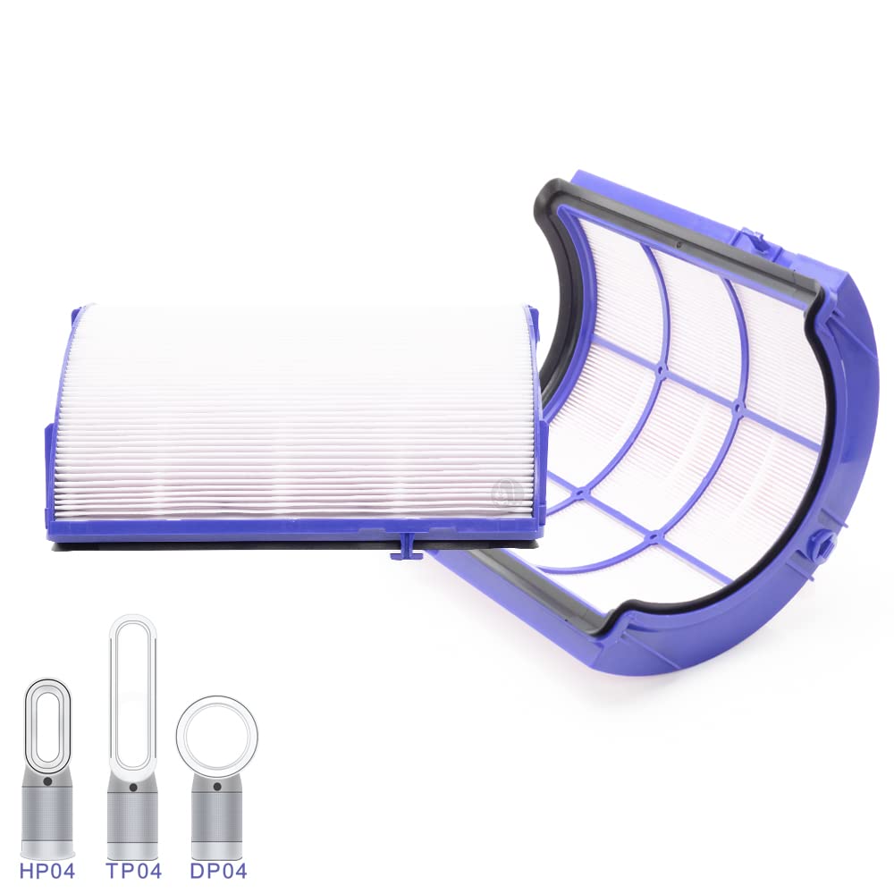 PRIMEBAG - Filter kompatibel mit Dyson Pure Cool TP04 DP04 Pure Hot+Cool HP04 Luftreiniger Heizlüfter Ersatzfilter mit Glasfaser Aktivkohle, Ersetzt 969048-05 968707-08 968708-08