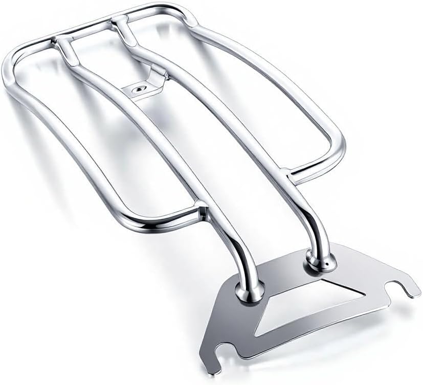 Chrome Solo Seat Luggage Rack Fits for Harley Davidson Touring Road King FLHR Touring 1997-2022 (Chrome)