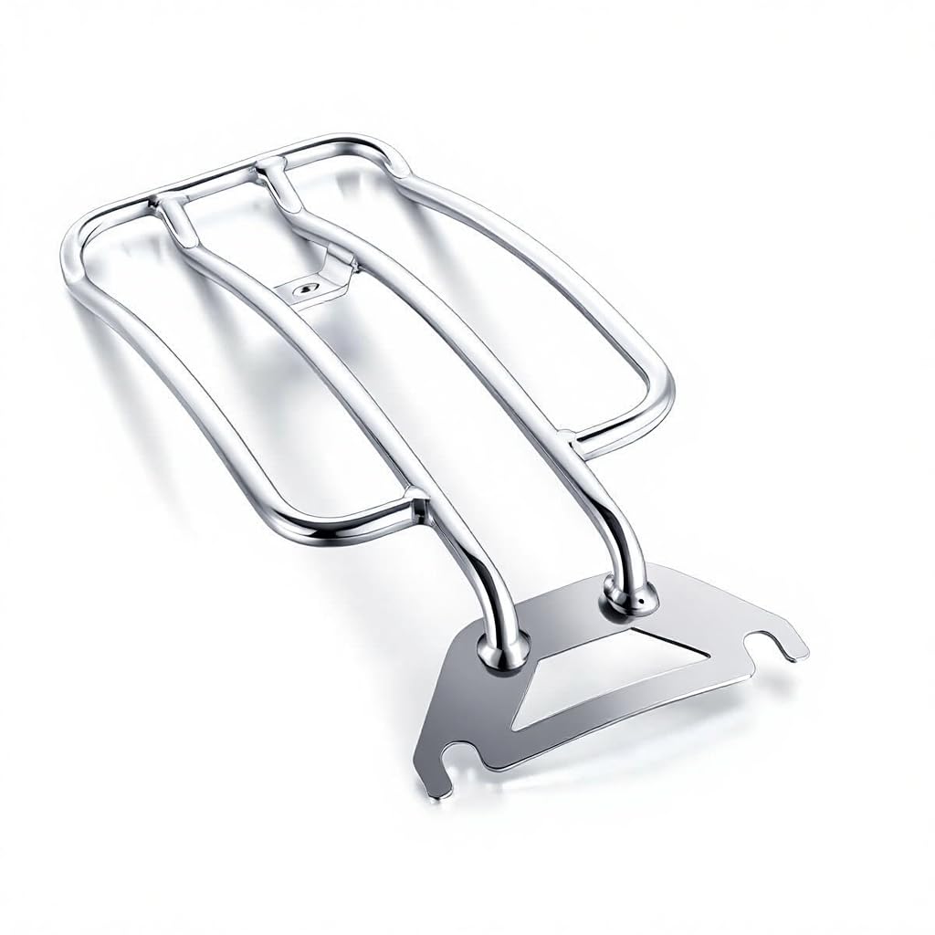 Porte-Bagages chromé Solo Seat pour Harley Davidson Touring Road King FLHR Touring 1997-2022 (chromé)