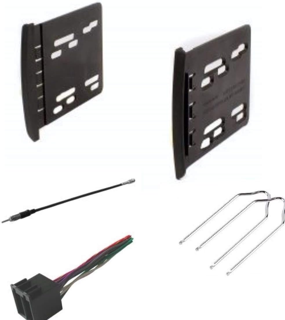 Car Stereo Dash Kit, Wire Harness, Antenna Adapter, and