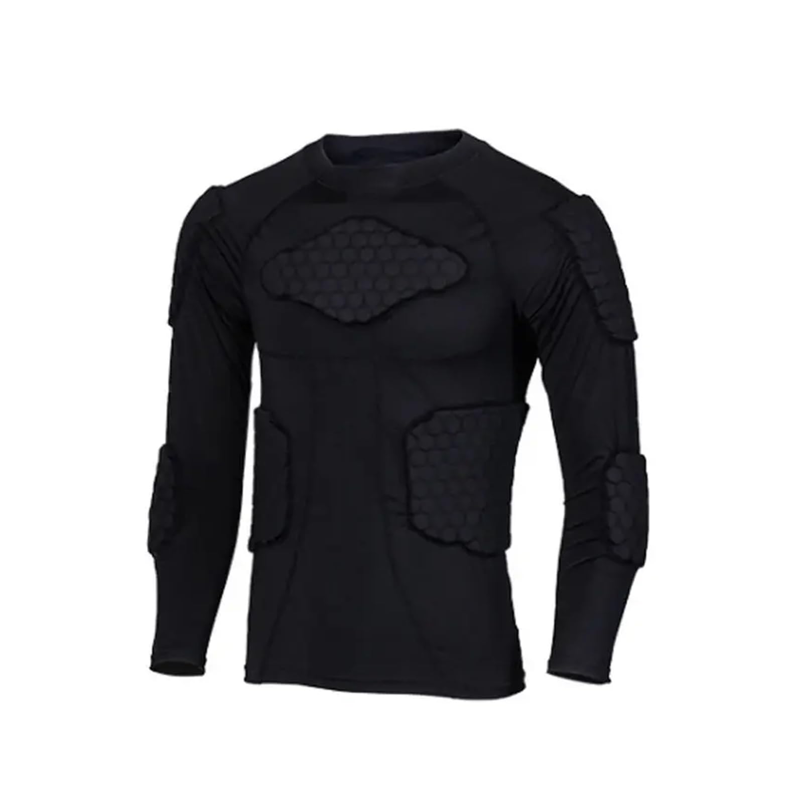 Camiseta de fútbol Acolchada Camiseta Acolchada de Portero Rugby for Hombre, Camiseta fútbol, ​​Camiseta Entrenamiento con Esponja, Ropa Protectora for el Codo