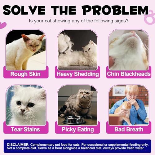 Suppléments Multivitaminiques 15-en-1 À Mâcher pour Chat Et Chatons - Snacks Naturels Et Sains pour Traiter, La Taurine pour L'Intestin, Le Cœur, La Peau Et Le Manteau (Poulet Pendant 30 Jours) – Image 5