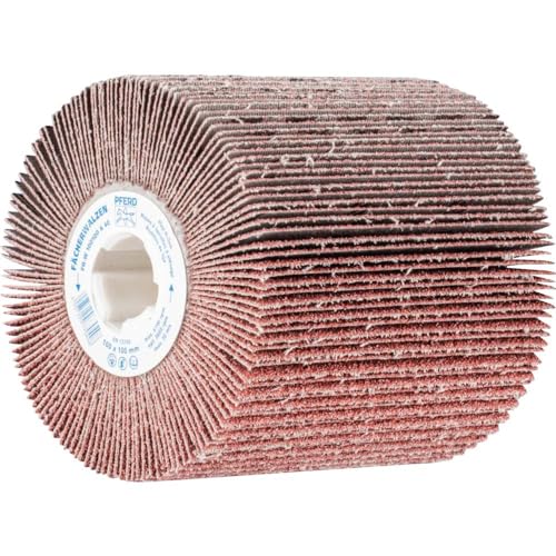 Pferd Rodillo Lijador Fr-W 100 x 100 millimeters, Agujero 19 millimeters, Grano: A 40, para Lijado de Superficies de Metales en Satinadora de Rodillos