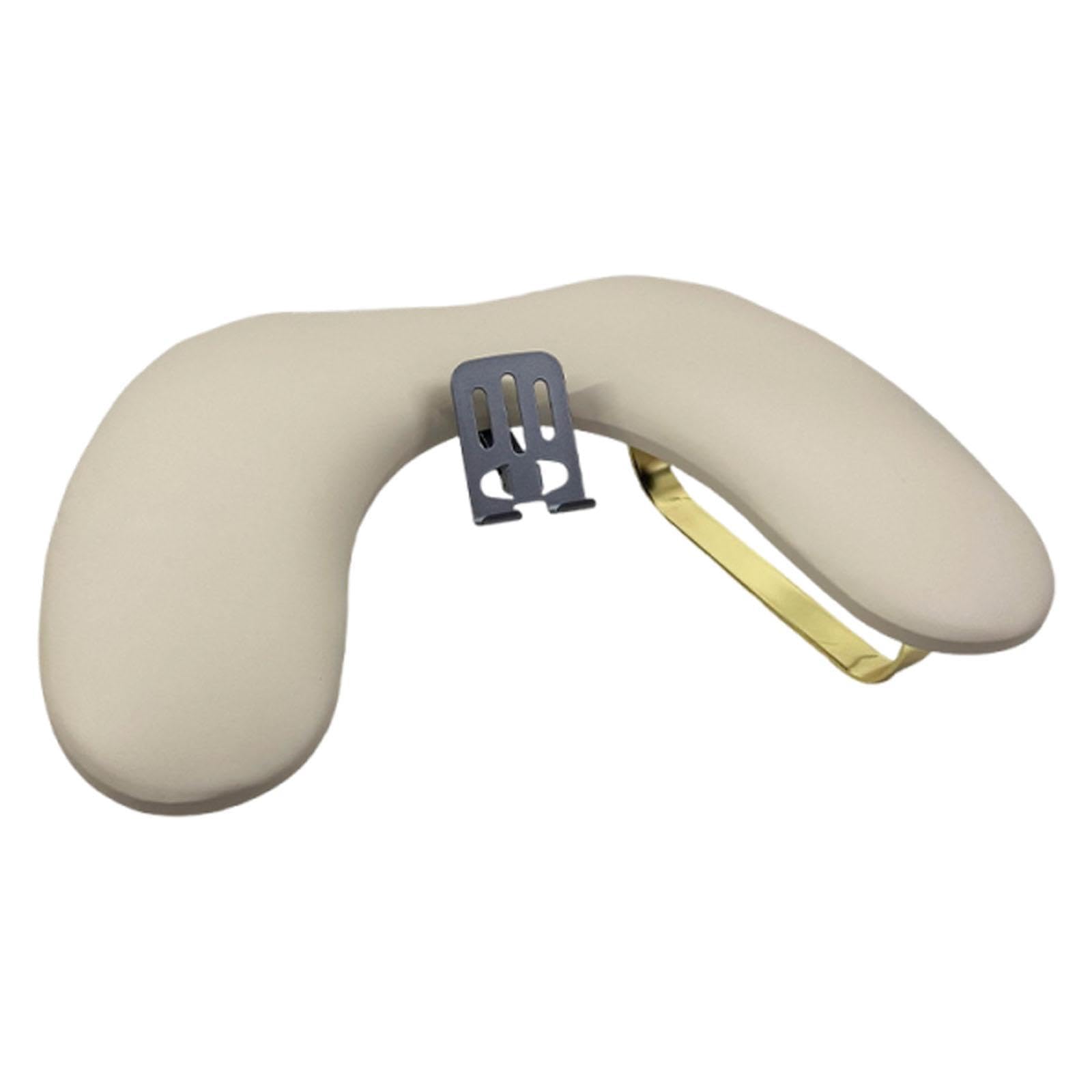 Almohada para Manicura Cojín Reposa Mano Soporte de Uñas Almohadilla con Porta Celular Fabricación Sólida Adecuada para Profesionales Hogar Salón, CafÉ
