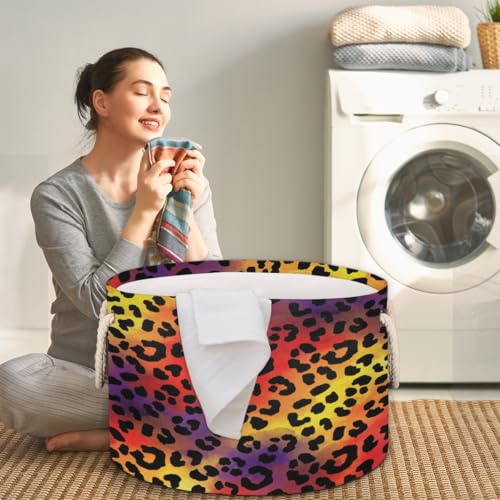 Panier à linge pliable léopard pour éliminer le désordre - 6