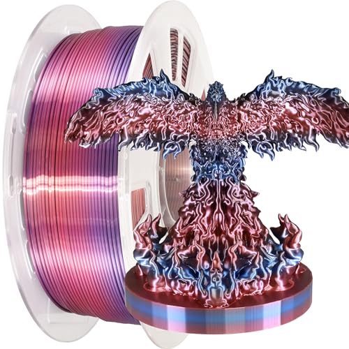 MIKA3D Silk Red Change to Silk Blue PLA 3D Printing Filament, 1.75mm...