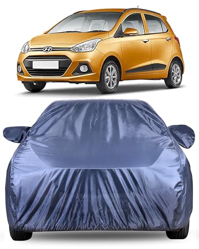 Image of Autofact Premium Car Cover for Grand i10 2013-2019 | All Weather Water-Resistant Full Body Car Cover | Light-Weight Triple-Stitched Outdoor Shield with UV Protection, Dustproof & Heat-Resistant