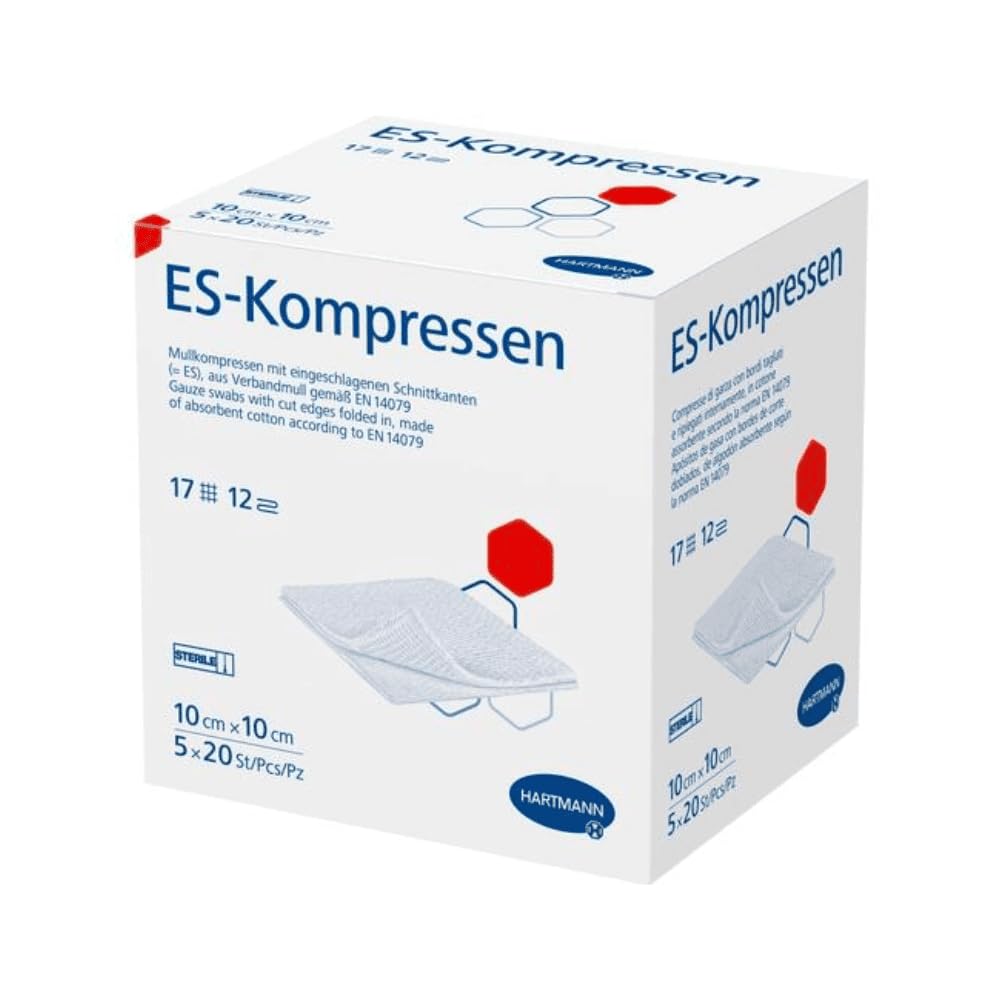 Hartmann ES-Kompressen 10 × 10 cm, steril, 12-fach