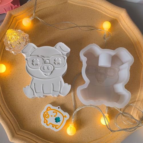 Molde de silicona para hornear con diseño de cerditos miniatura 3