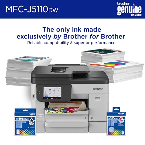 Image of Brother INKvestment 5110 Wireless Color Inkjet All-in-One Printer with a 500-sheet Paper Tray Capacity and a 4.3 inch Color Touchscreen (MCF-J5110DW)