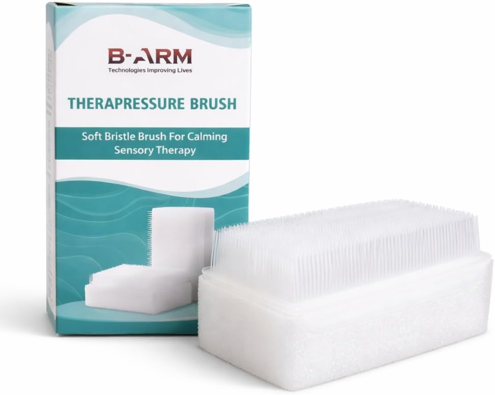 B-Arm Small Size Therapressure Brush For Wilbarger Protocol Therapy|Sensory Brush For Occupational Therapy And Stimulating Bristle Brush|Soft And Flexible Brush for Kids And Adults(Pack of 1)