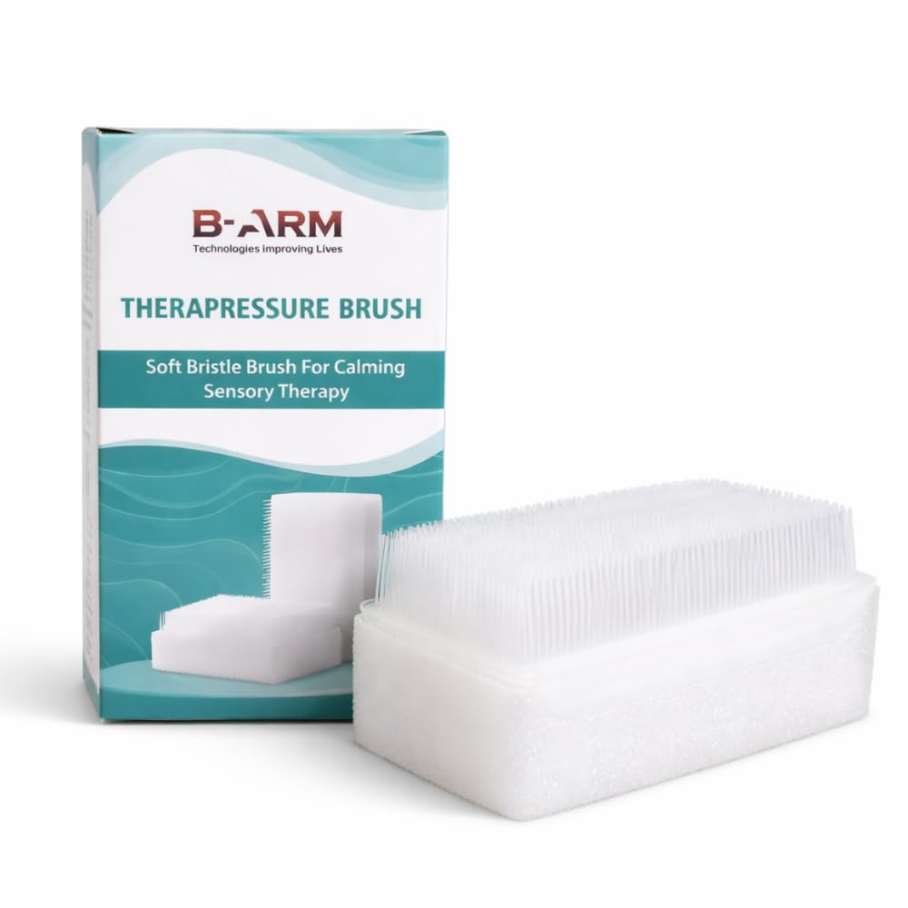 B-Arm Small Size Therapressure Brush For Wilbarger Protocol Therapy|Sensory Brush For Occupational Therapy And Stimulating Bristle Brush|Soft And Flexible Brush for Kids And Adults(Pack of 1)