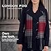 LONDON FOG womens Double Breasted Peacoat With Scarf Pea Coat, Black, Large US
