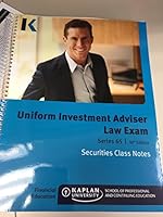 Uniform Investment Adviser Law Exam, Series 65, 9th Edition, Securities Class Notes 1427743835 Book Cover