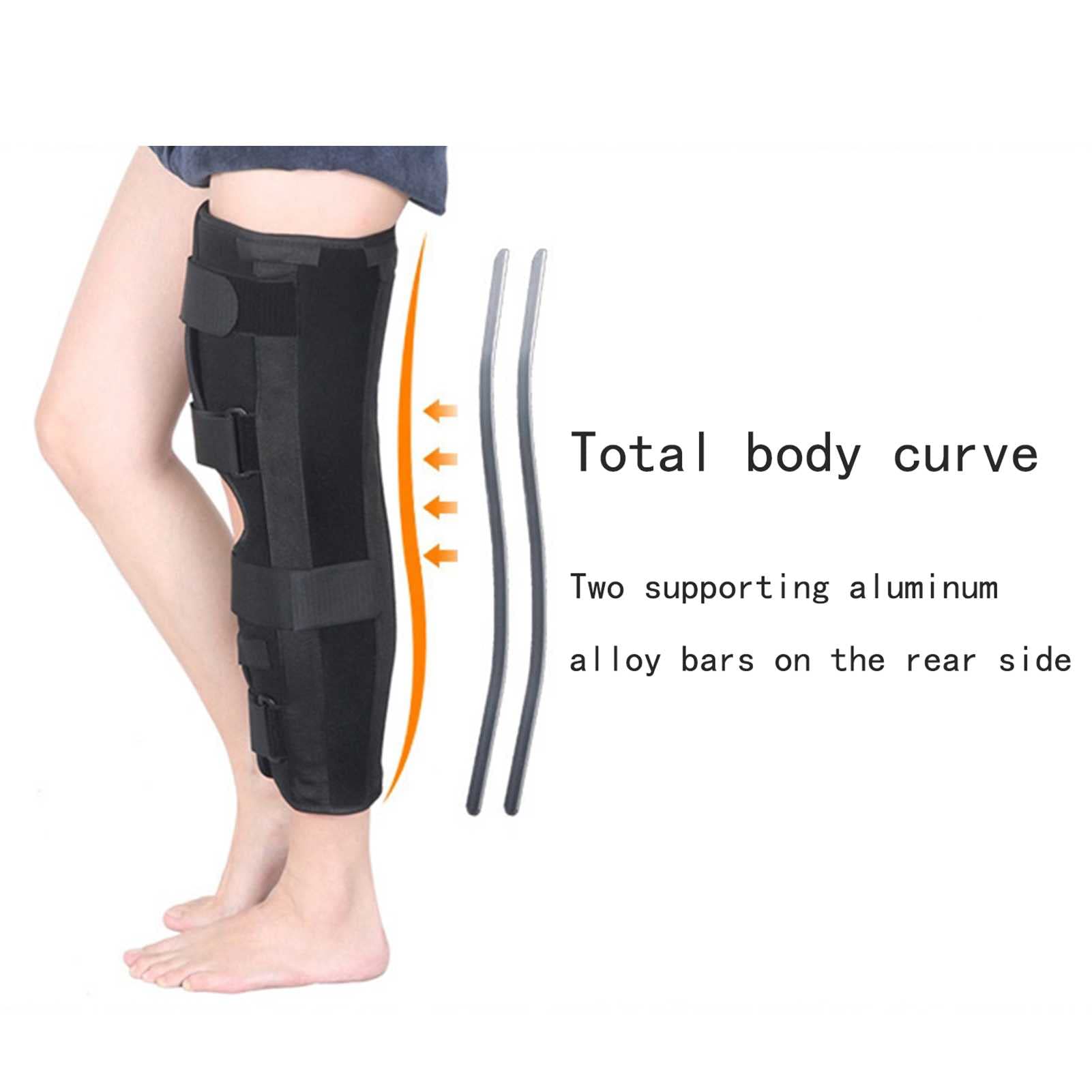 Soporte de aleación de Aluminio Articulación de Rodilla Ajustable Rodillera Fija Rodillera Hiperextensión Rodilleras Menisco Ligamento Fractura Soporte Rehabilitación Soporte de Asistencia