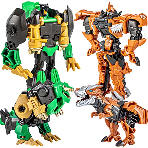 SCDXJ Dinosaurier Spielzeug, Dinosaurier Robot Transformer Spielzeug, 2IN1 Dinosaurier Spielzeug für Jungen Kinder ab 4+ Jahre Cover