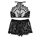 Produktbild BURFLY Frau Große Größe Wimpern Spitze Sexy Pyjamas Damen Sling Nacht Abendkleid Sexy Dessous Passion