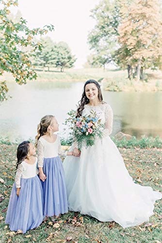 image for 2Bunnies Girl Peony Lace Back A-Line Straight Tutu Tulle Party Flower 