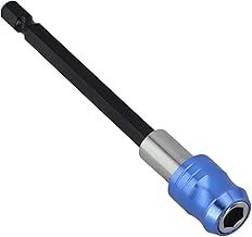 Barra de extensión magnética de alto rendimiento, vástago hexagonal de 14 cabezales, color azul (100 mm)