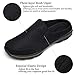 INMINPIN Unisex Slippers Casual Clog House Shoes Comfort Slip-On Walking Mules with Indoor Outdoor Anti-Skid Sole for Men and Women, All Black, 7.5 Women/6 Men