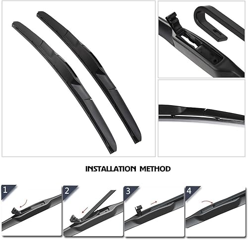 Miniatura 4 de Juego de limpiaparabrisas delantero y trasero de 26 + 14 + 8 pulgadas, compatible con Toyota Auris 2 Hatchback 2013-2018