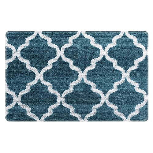 VCHF Blue 20x48 Door Mat, Welcome Indoor Door Mats, Machine Washable Front Door Mat Rug, Door Mat Indoor Entrance, Outdoor Mat, Indoor Mat, Muddy Mat Rug, Pet Dog Cat Mat