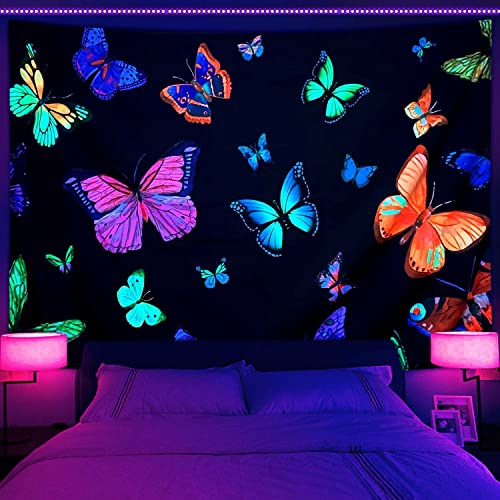Ptrxobj Blacklight Butterfly Tapestry thumb #1