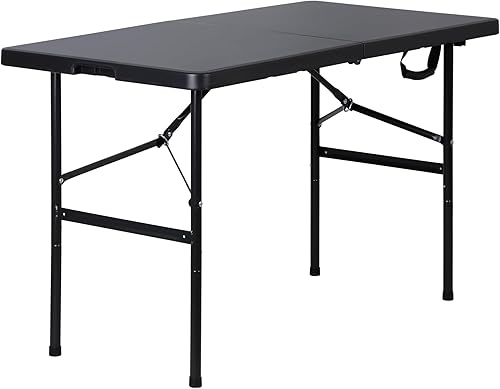 Miniatura 70 de ZENY Mesa plegable de 6 pies, mesa de picnic portátil, mesa de plástico para picnic en interiores y exteriores, fiesta, campamento, mesa plegable