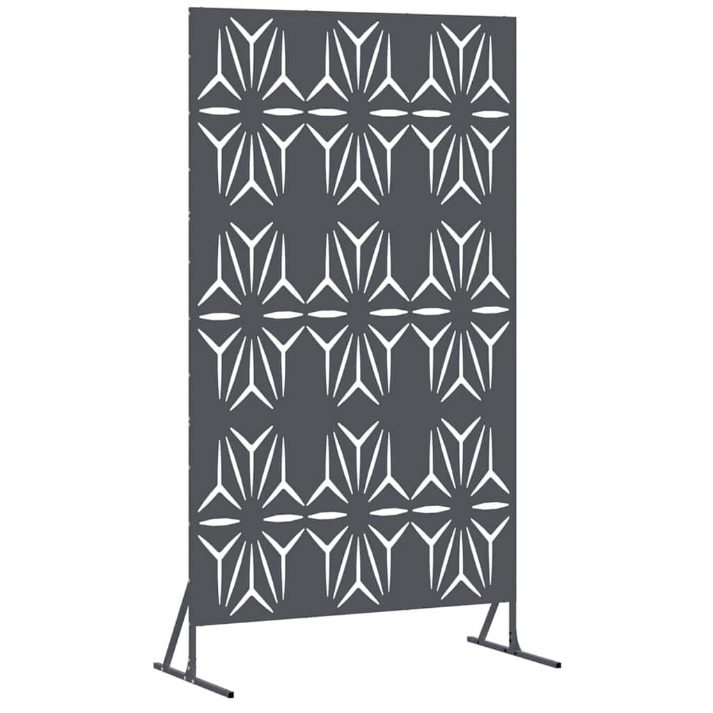 Privacy Screen Anthracite 100 x 50 x 180 cm Steel Outdoor Garden Fence Panel Modern Windbreak for Terrace Patio Backyard Privacy Protection Durable Metal Screen