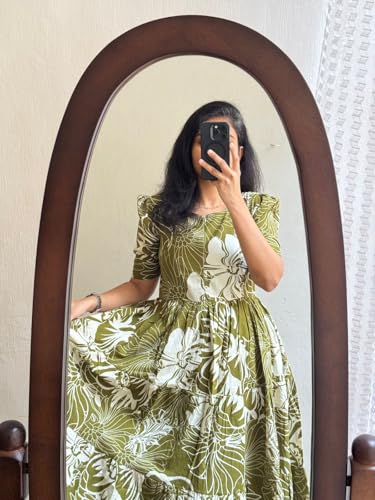 Image of Women's Rayon Printed Anarkali Kurta for Women and Girls, Regular Wear