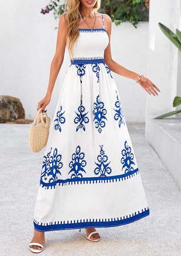 Image of PRETTYGARDEN Women's Summer Boho Maxi Dress Floral Sundresses