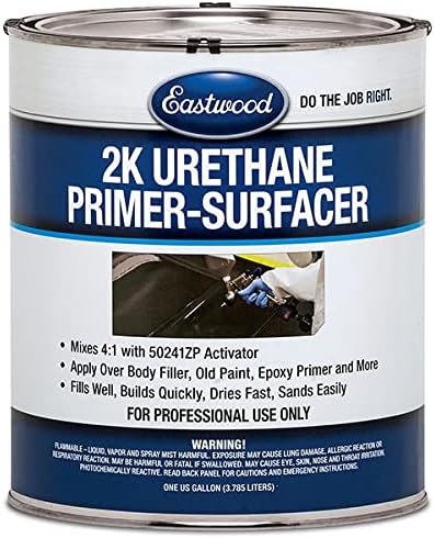 Eastwood 2K Urethane Primer Buff/Tan Part A Mixes 4:1 Fast Dries And Sand Easily 1 Gallon