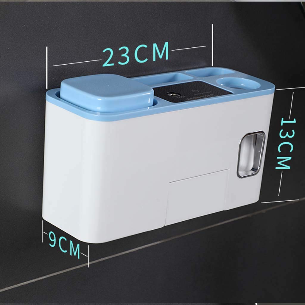 TJH Esterilizador de Cepillo de Dientes UV, Caja de Almacenamiento de electrodomésticos de Pared, Estante de Copa de Cepillo de Dientes, Almacenamiento ordenado -Sin Enchufe