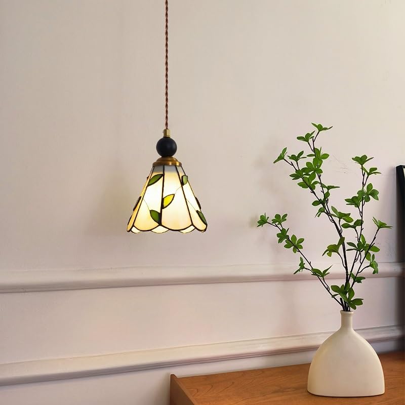 Suspension en verre à fleurs réglable pour une ambiance de lecture douce - 2