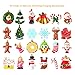 Unomor Mini Christmas Ornaments, Resin Design with Santa Clause, Snowman, Angle and...