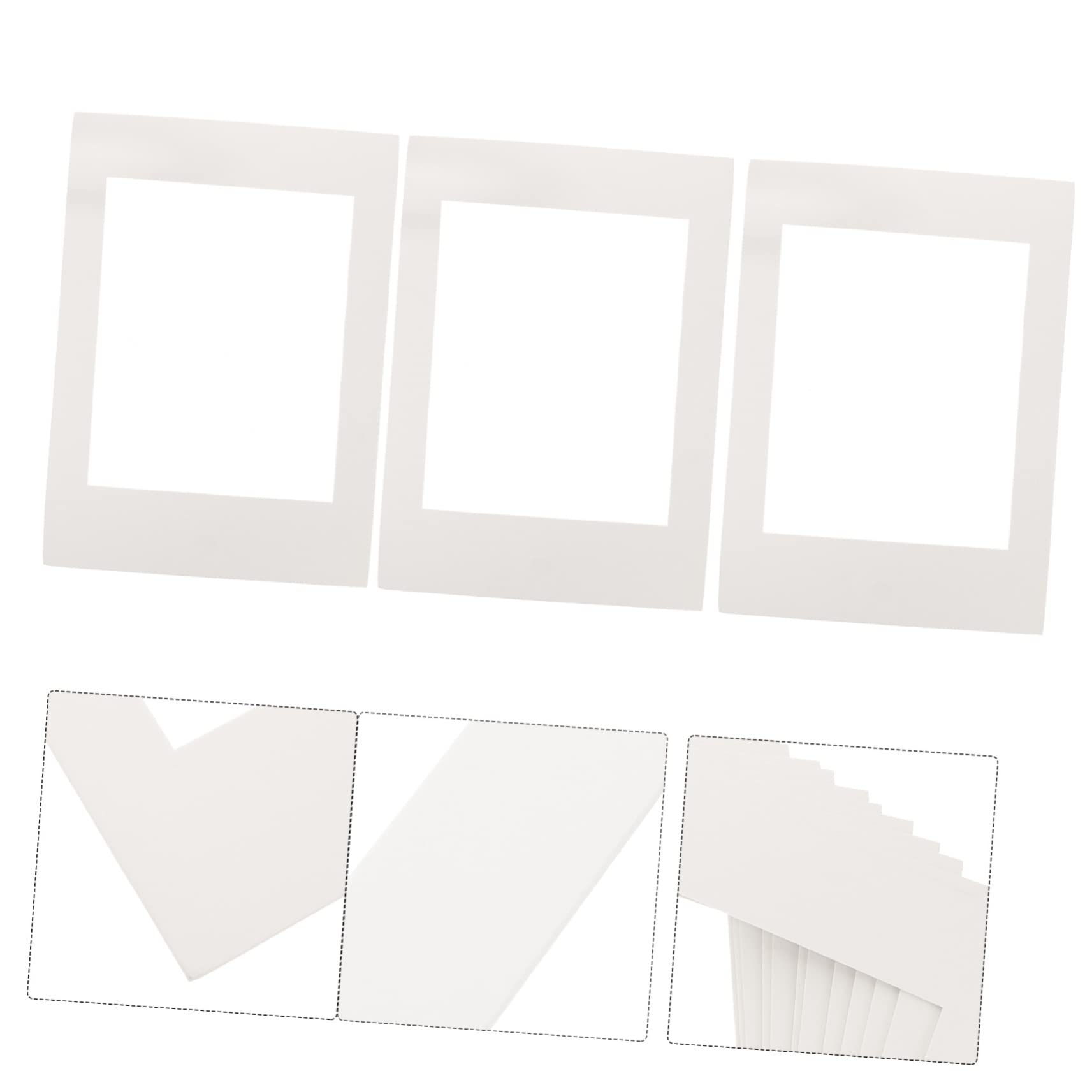 30 Pezzi Cornici Foto in Cartone Bianco per Decorare la Camera da Letto e Conservare Preziose Foto, Supporto per Cornice Portafoto per Ragazzo Ragazza