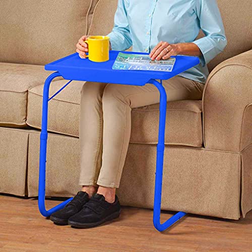Image of Multipurpose Laptop Study Table Strong Top 6 Heights 3 Angles Portable Adjustable Foldable (Blue)