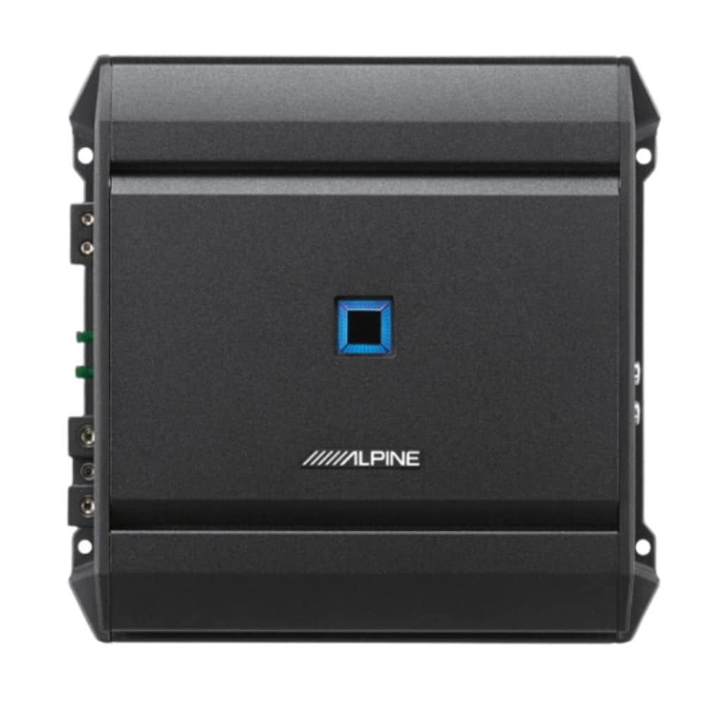 Alpine S2-A60M S-Series Class-D Mono Subwoofer Amplifier, Hi-Res Certified, 600W RMS at 1 & 2-Ohm