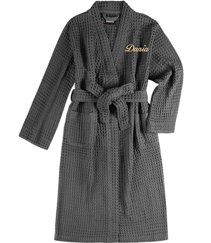 Image of Luxury Organic Japanese Cotton Hotel & Spa Waffle Bathrobe for Men and Women (Hooded /Kimono)