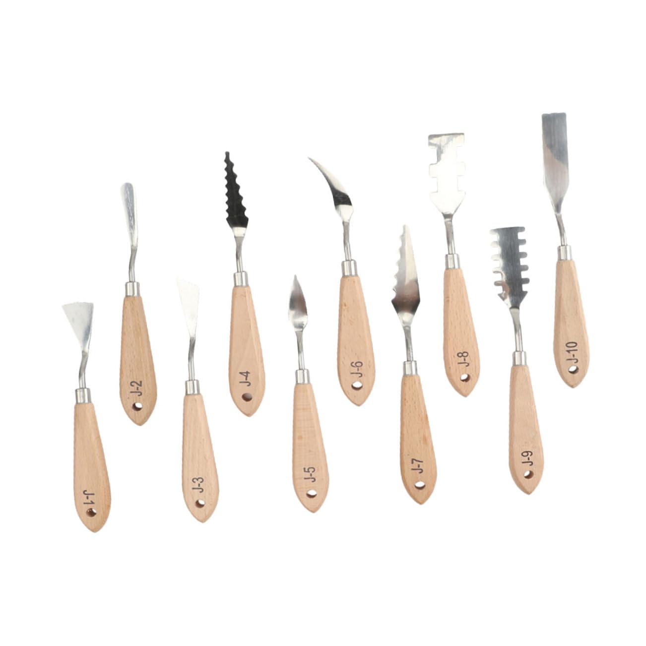 Angoily 10pcs Handle Painting Spatula Versatile Color Mixing Tools for Oil Painting Unique Blades for Various Effects for Artists Hobbyists and Students