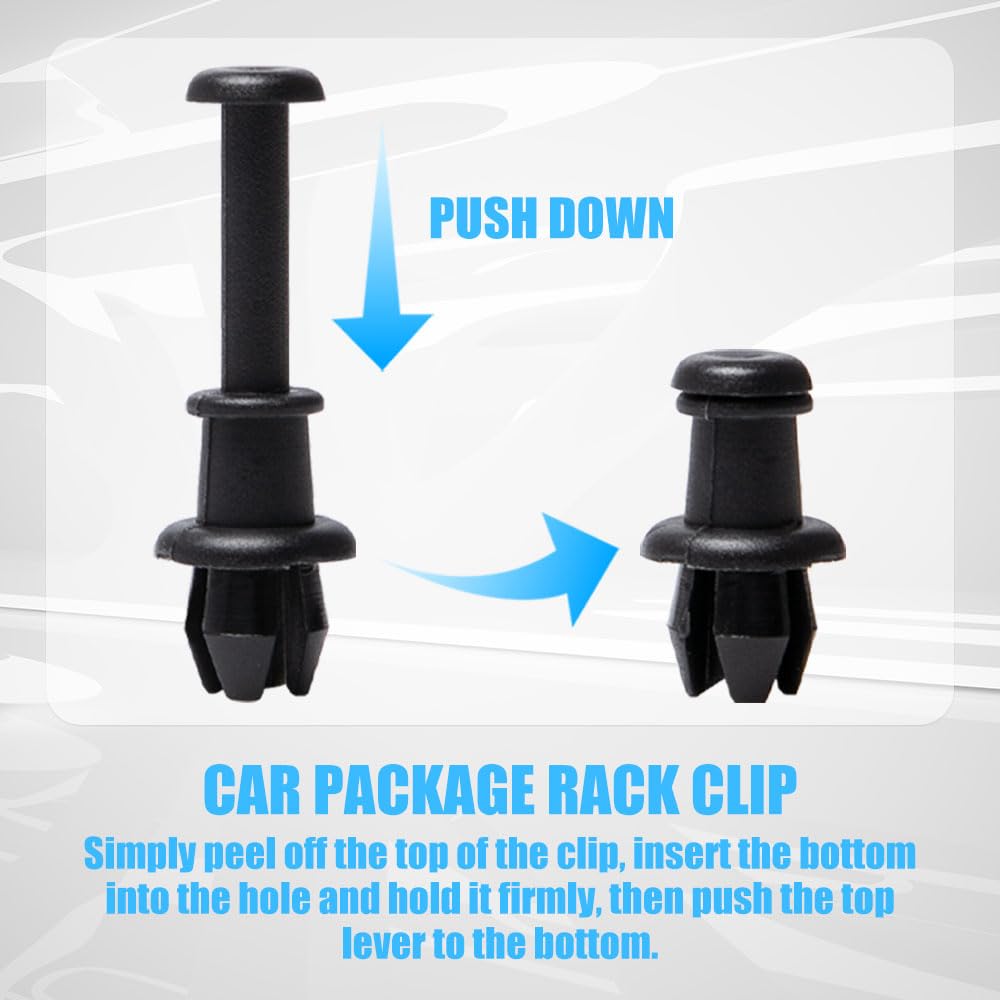 50 Clip Per Ripiano Bagagliaio Auto Rebanky - Nero, Plastica, Per Fissare Pacchi E Oggetti - Foto 13
