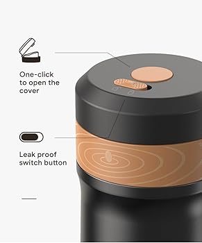 BENFUCHEN Cafetera portátil de viaje de prensa francesa de 320ml, frasco de vacío de té, prensa de café caliente/frío con filtro único de acero inoxidable, botella de camping al aire libre3