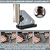 ORIGINAL ADJUSTABLE ROLLING KNIFE SHARPENER KIT: Adjustable Height, 30 Angle Options, 5 Removeable Whetstone Plates, Leather Strop with Travel Case - Kitchen Knife Sharpener #3