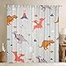Erosebridal Kids Dinosaur BlackoutÂ Curtains Cute Dinosaur CurtainsÂ &Â Drapes for Girls Boys Teens, Cartoon Little Dino Curtains Kawaii Animal Printed WindowÂ TreatmentsÂ 2Â Panels, 38'Wx45'L