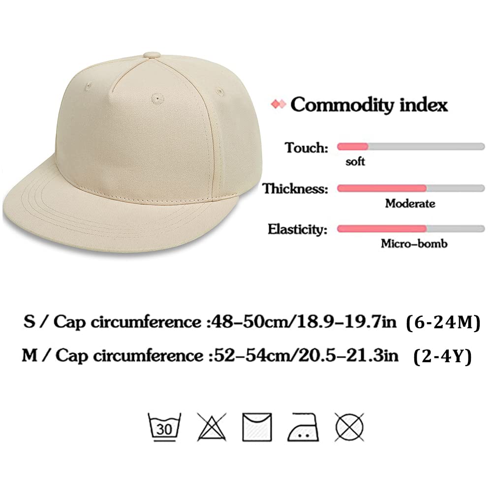 Berretto da baseball per bambini, cappello estivo da sole per bambini da 6 mesi a 8 anni, visiera regolabile con visiera snapback da camionista