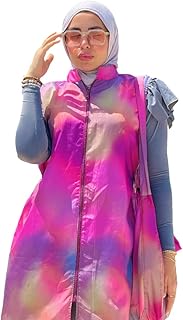 فيست وتر بروف بسوسته طويله اماميه ضدد الماء بالوان مبهجه ومعه شنطه بحر من نفس الخامه