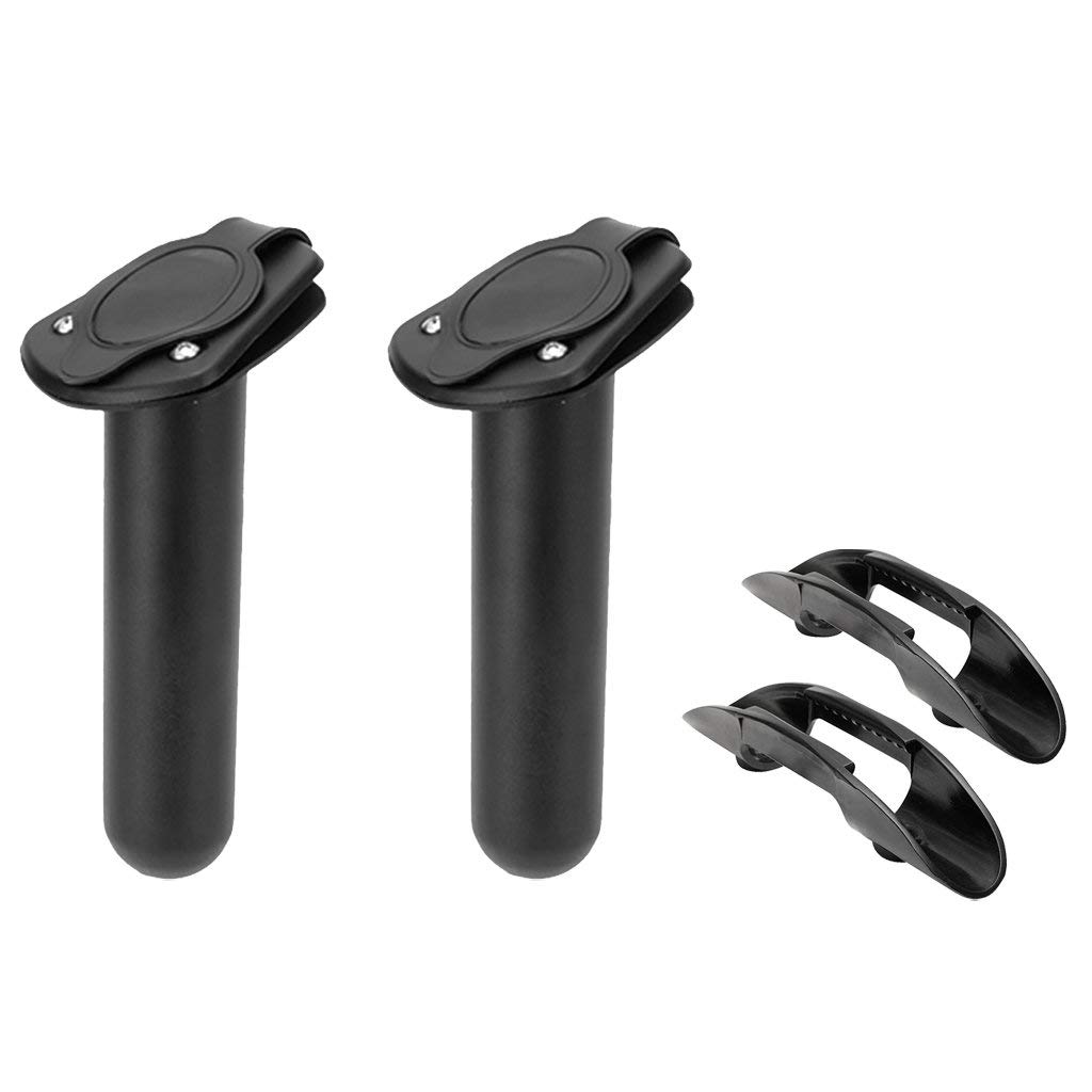2 Pcs Porte-canne à Pêche avec Clip Pagaie de Kayak Canoë Support de Canne à Pêche